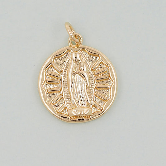 Gold virgin mary Charms,18K Gold Filled virgin mary Pendant,virgin mary Charm Bracelet Necklace for DIY Jewelry Making Supply