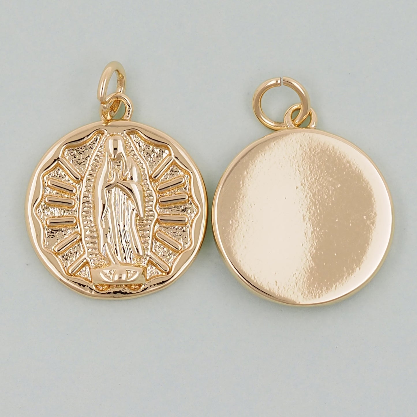 Gold virgin mary Charms,18K Gold Filled virgin mary Pendant,virgin mary Charm Bracelet Necklace for DIY Jewelry Making Supply
