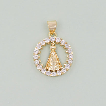 Gold virgin mary Charms,18K Gold Filled virgin mary Pendant,virgin mary Charm Bracelet Necklace for DIY Jewelry Making Supply