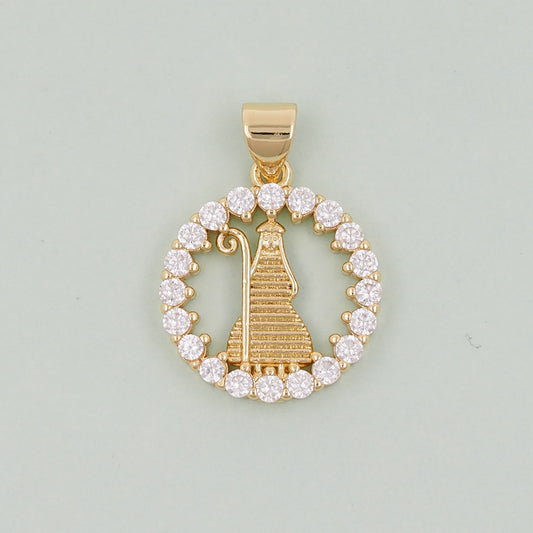 Gold virgin mary Charms,18K Gold Filled virgin mary Pendant,virgin mary Charm Bracelet Necklace for DIY Jewelry Making Supply
