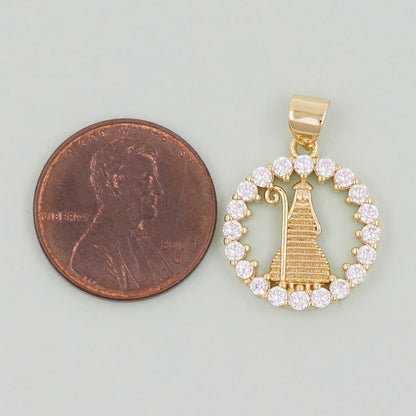 Gold virgin mary Charms,18K Gold Filled virgin mary Pendant,virgin mary Charm Bracelet Necklace for DIY Jewelry Making Supply