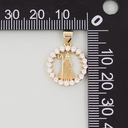 Gold virgin mary Charms,18K Gold Filled virgin mary Pendant,virgin mary Charm Bracelet Necklace for DIY Jewelry Making Supply