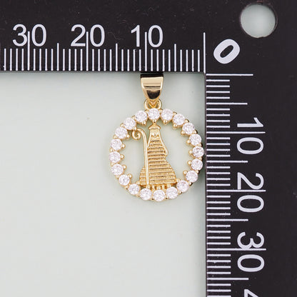 Gold virgin mary Charms,18K Gold Filled virgin mary Pendant,virgin mary Charm Bracelet Necklace for DIY Jewelry Making Supply
