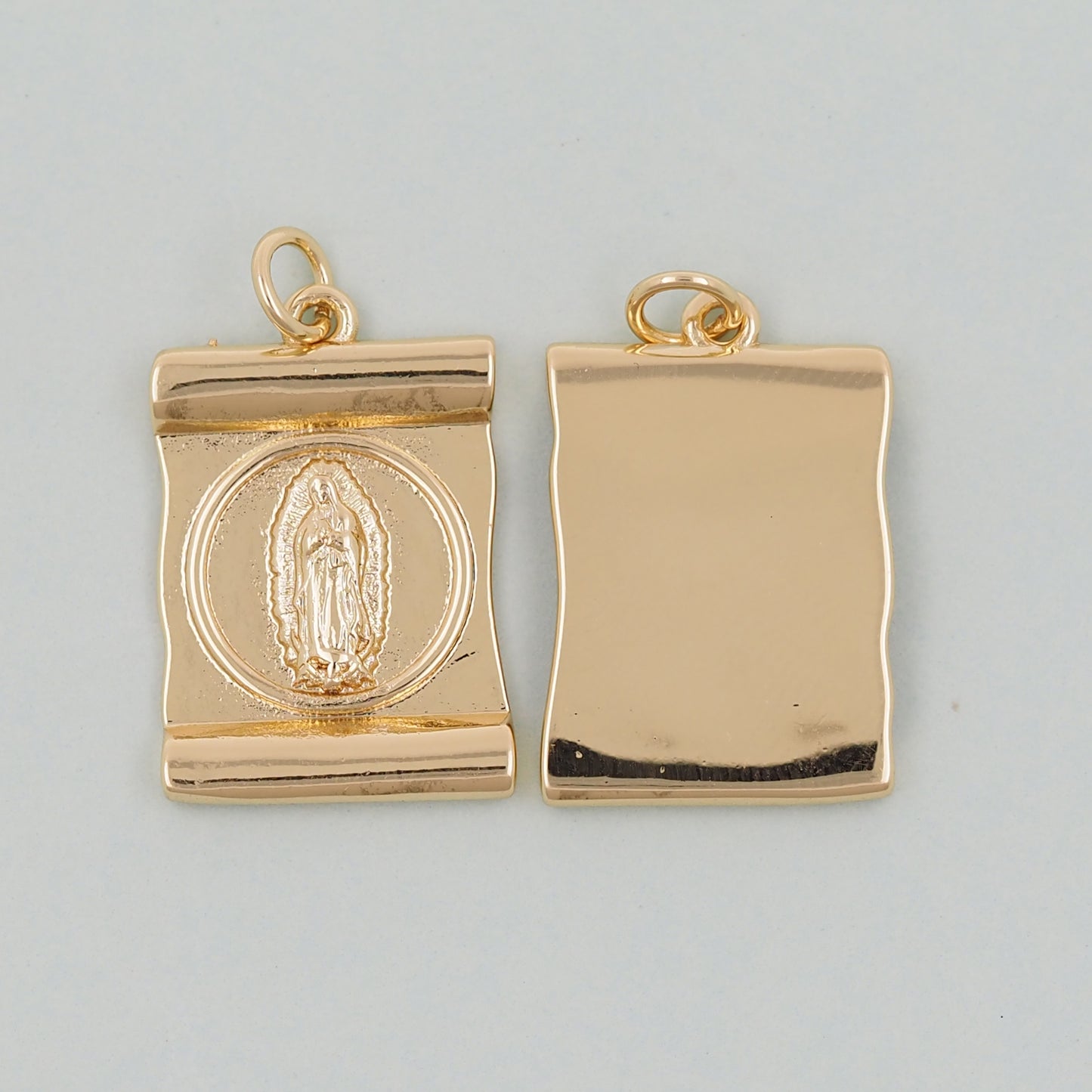 Gold virgin mary Charms,18K Gold Filled virgin mary Pendant,virgin mary Charm Bracelet Necklace for DIY Jewelry Making Supply