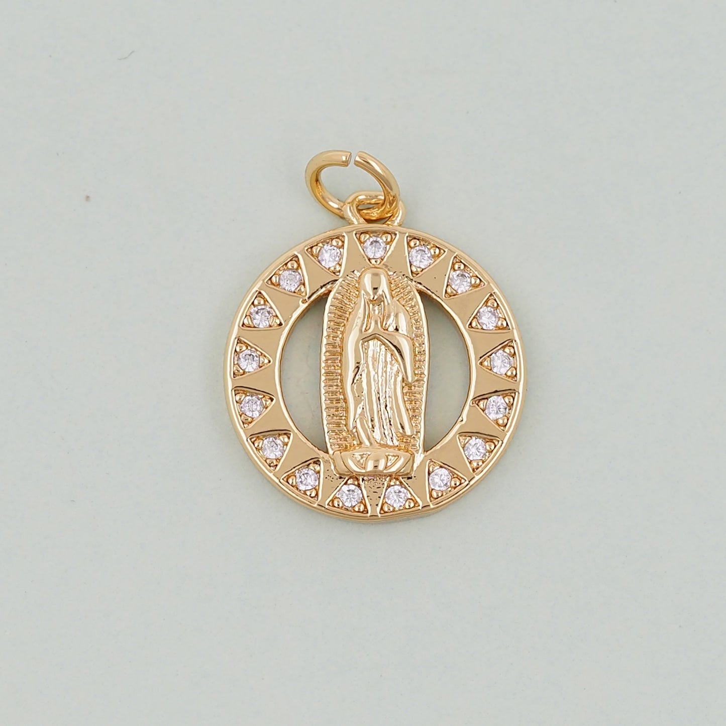 Gold virgin mary Charms,18K Gold Filled virgin mary Pendant,virgin mary Charm Bracelet Necklace for DIY Jewelry Making Supply