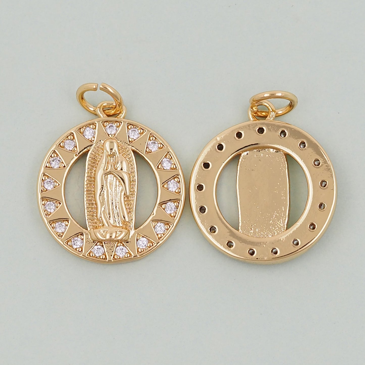 Gold virgin mary Charms,18K Gold Filled virgin mary Pendant,virgin mary Charm Bracelet Necklace for DIY Jewelry Making Supply