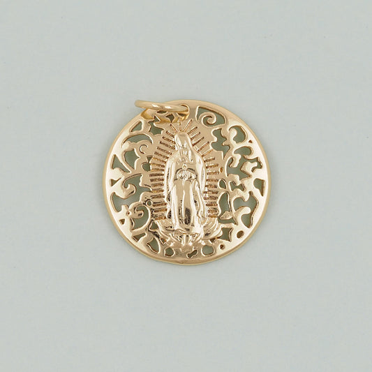Gold virgin mary Charms,18K Gold Filled virgin mary Pendant,virgin mary Charm Bracelet Necklace for DIY Jewelry Making Supply