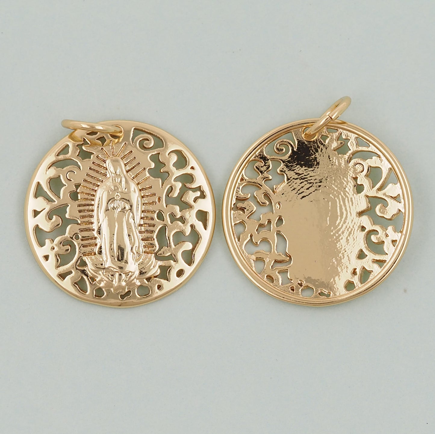 Gold virgin mary Charms,18K Gold Filled virgin mary Pendant,virgin mary Charm Bracelet Necklace for DIY Jewelry Making Supply