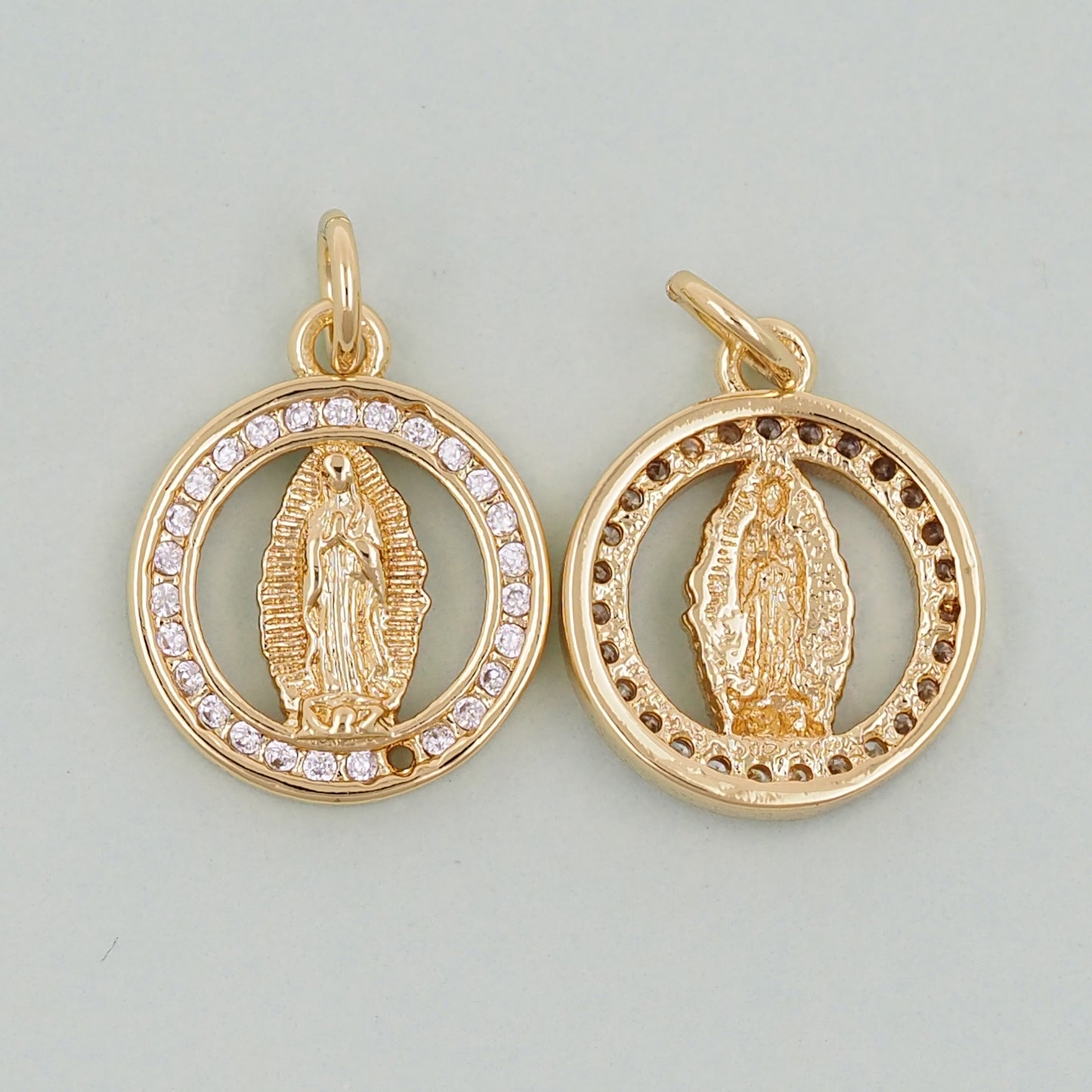 Gold virgin mary Charms,18K Gold Filled virgin mary Pendant,virgin mary Charm Bracelet Necklace for DIY Jewelry Making Supply