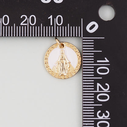 Gold virgin mary Charms,18K Gold Filled virgin mary Pendant,virgin mary Charm Bracelet Necklace for DIY Jewelry Making Supply