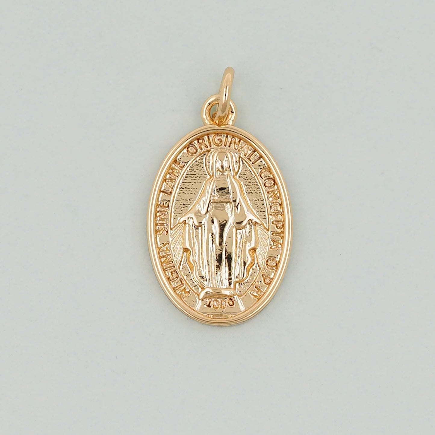 Gold Our Lady of Guadalupe Charms,18K Gold Filled virgin mary Pendant,virgin mary Charm Bracelet Necklace for DIY Jewelry Making Supply