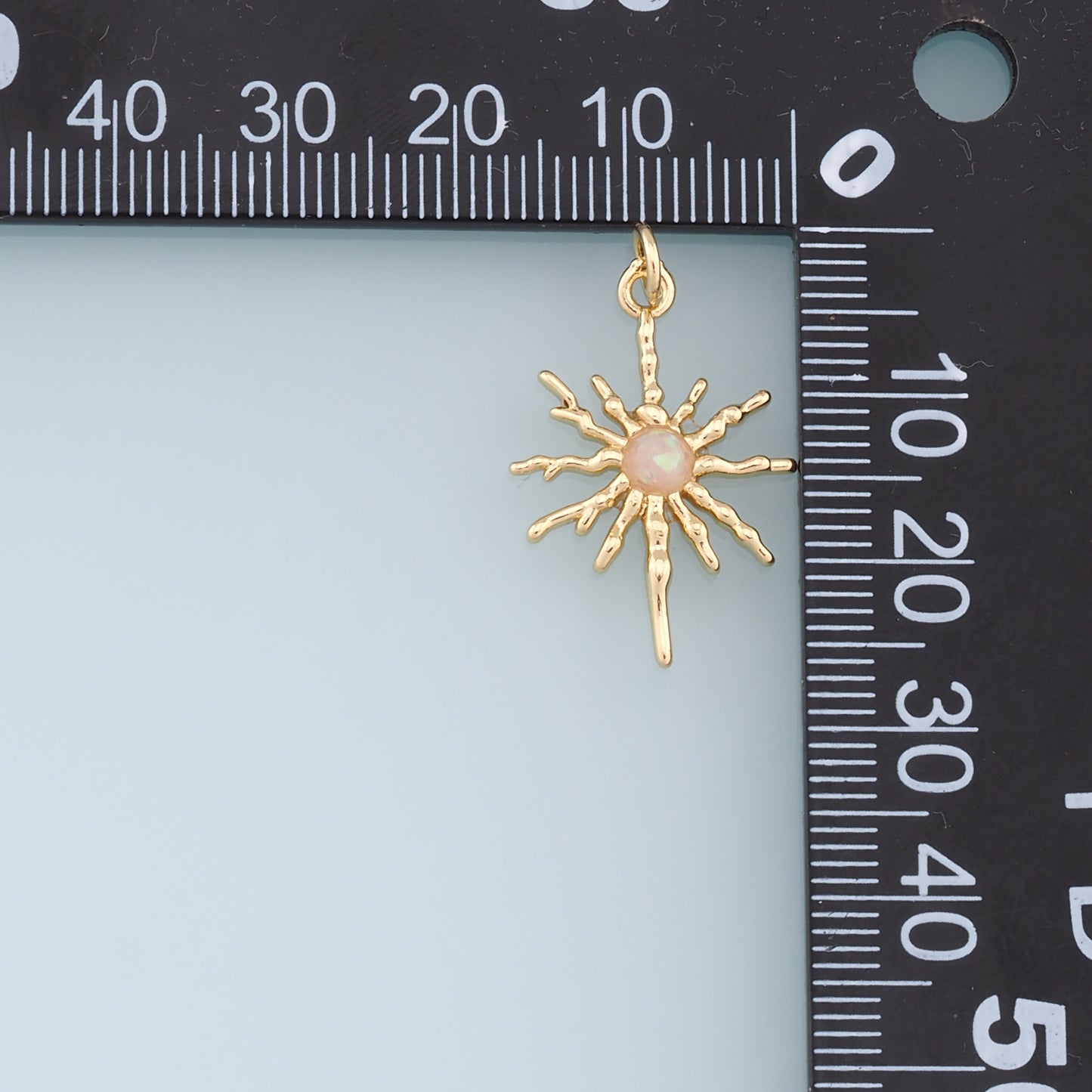 Gold Star Charms,18K Gold Filled Starburst Pendant,North Star Charm Bracelet Necklace for DIY Jewelry Making Supply