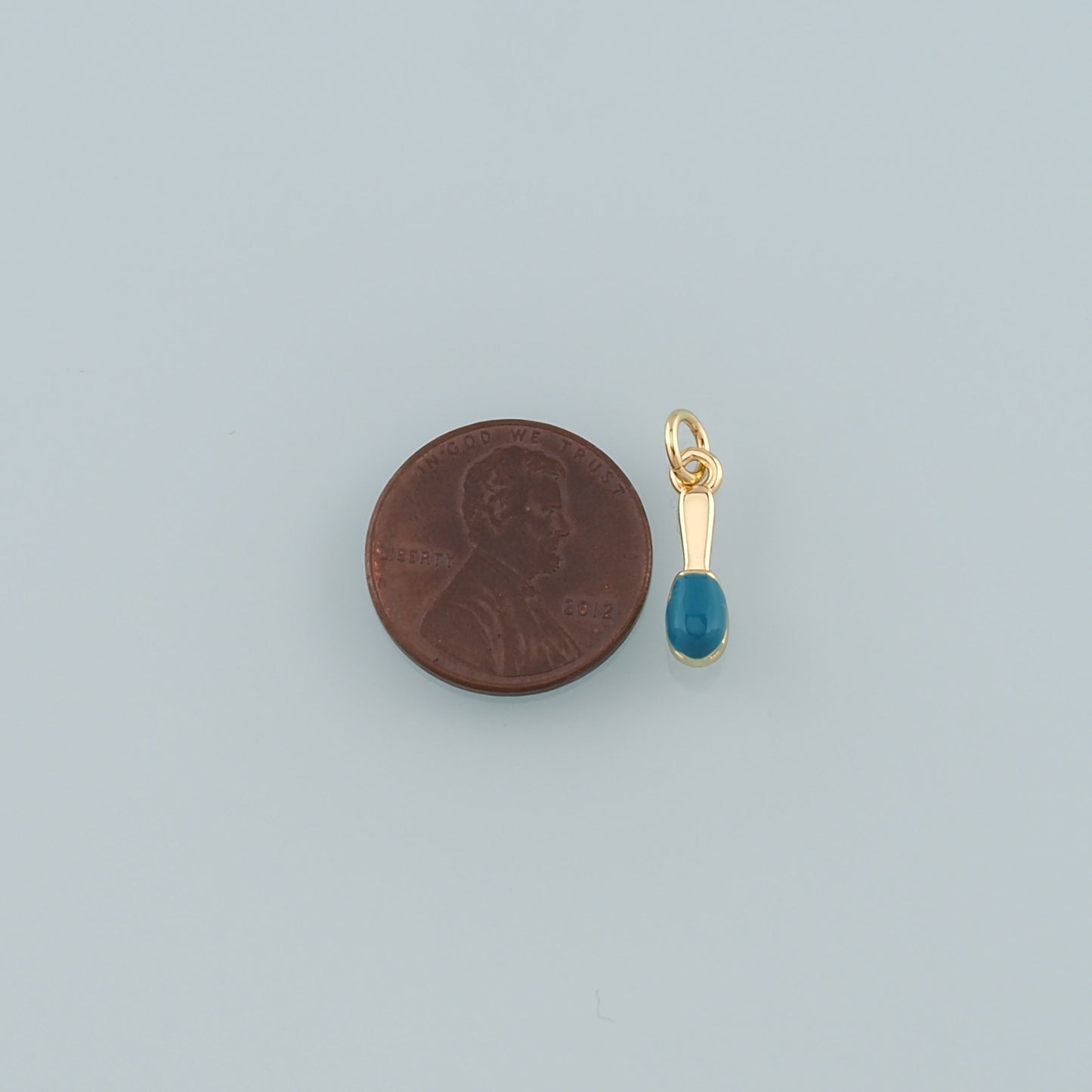 Gold Tableware Charms,18K Gold Filled Spoon Pendant,Enamel Spoon  Charm Bracelet Necklace for DIY Jewelry Making Supply