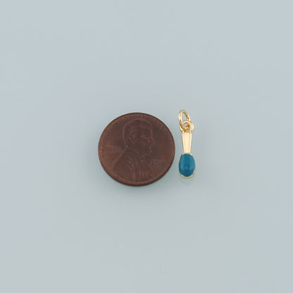 Gold Tableware Charms,18K Gold Filled Spoon Pendant,Enamel Spoon  Charm Bracelet Necklace for DIY Jewelry Making Supply