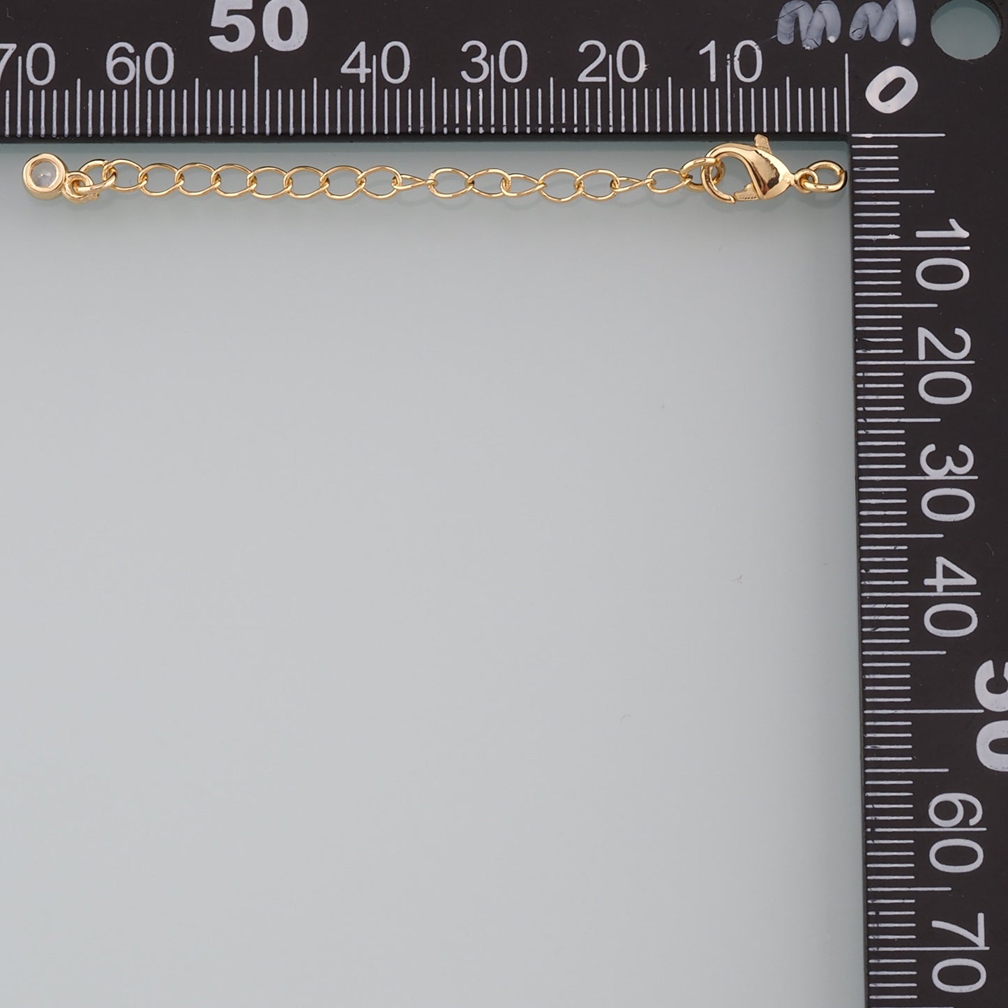 18K Gold Filled Chain Extender for Necklace Bracelet Supply Component Findings Extenders Lobster Claw Clasps with Gold Extender Chain