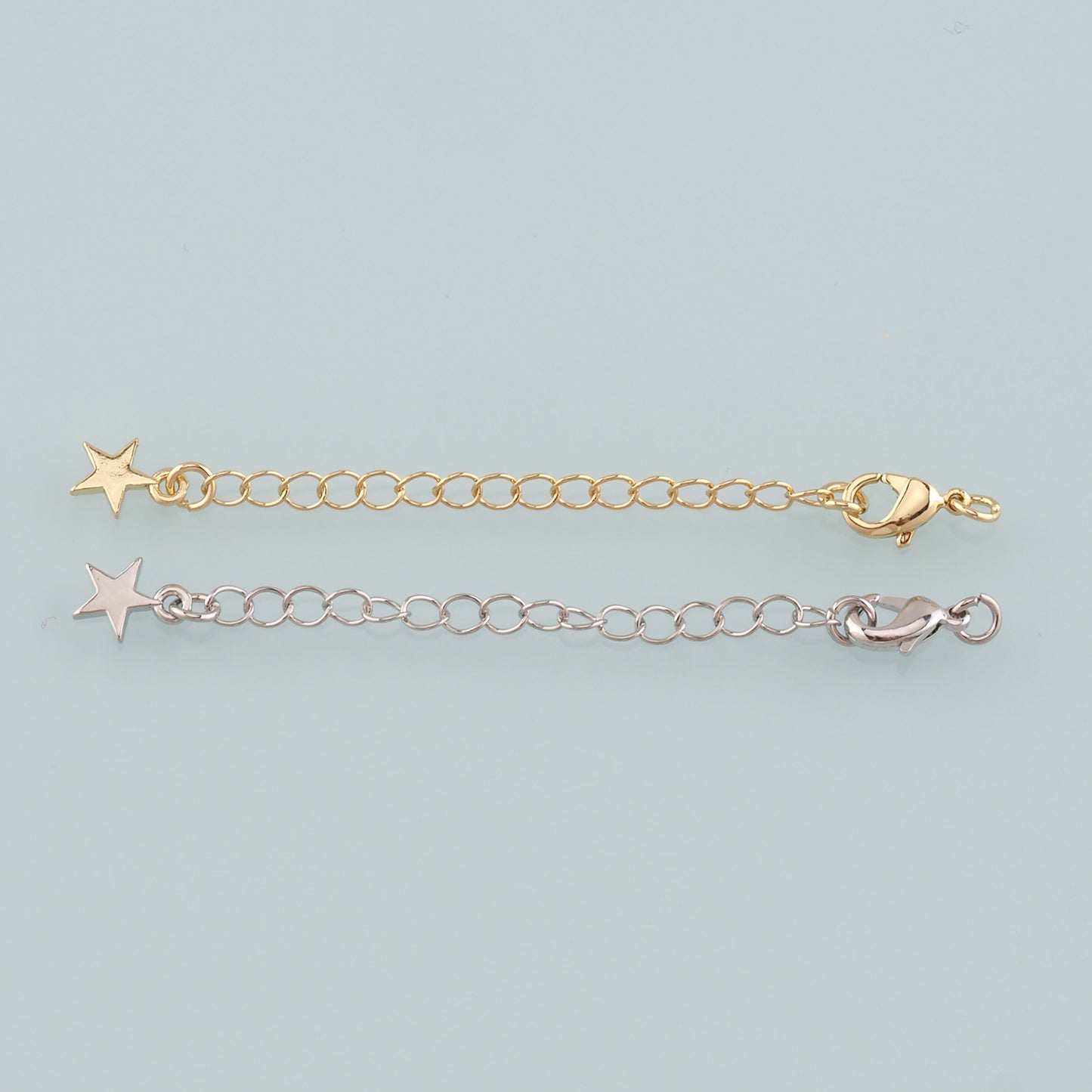 18K Gold Filled Star Chain Extender for Necklace Bracelet Supply Component Findings Extenders Lobster Claw Clasps with Gold Extender Chain
