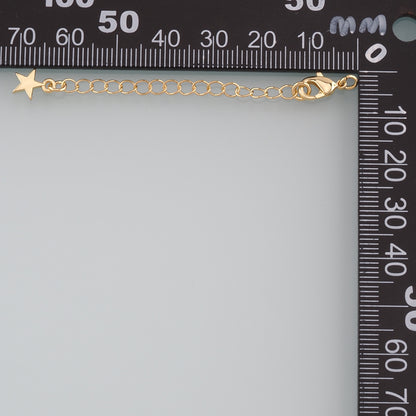 18K Gold Filled Star Chain Extender for Necklace Bracelet Supply Component Findings Extenders Lobster Claw Clasps with Gold Extender Chain