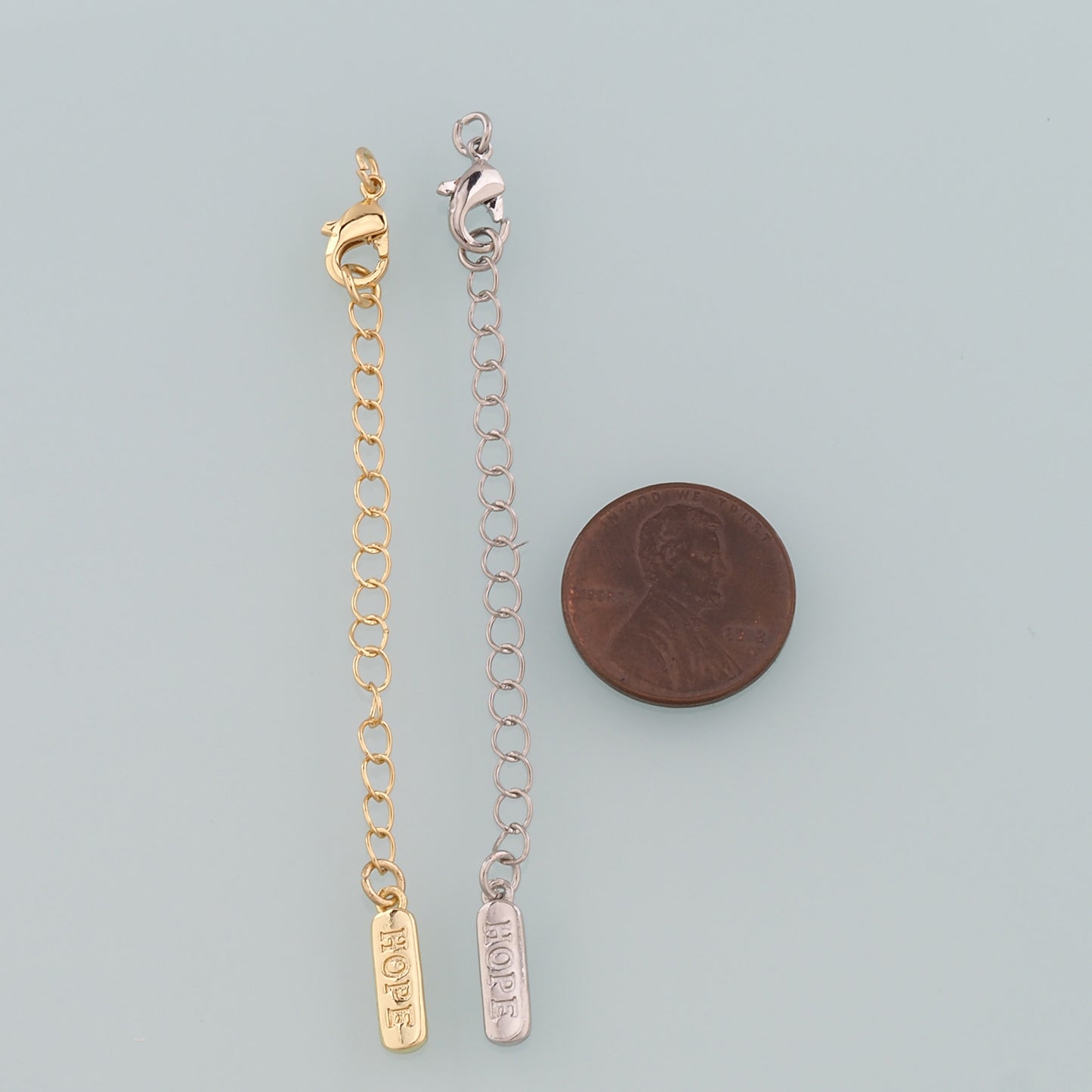 18K Gold Filled Chain Extender for Necklace Bracelet Supply Component Findings Extenders Lobster Claw Clasps with Gold Extender Chain