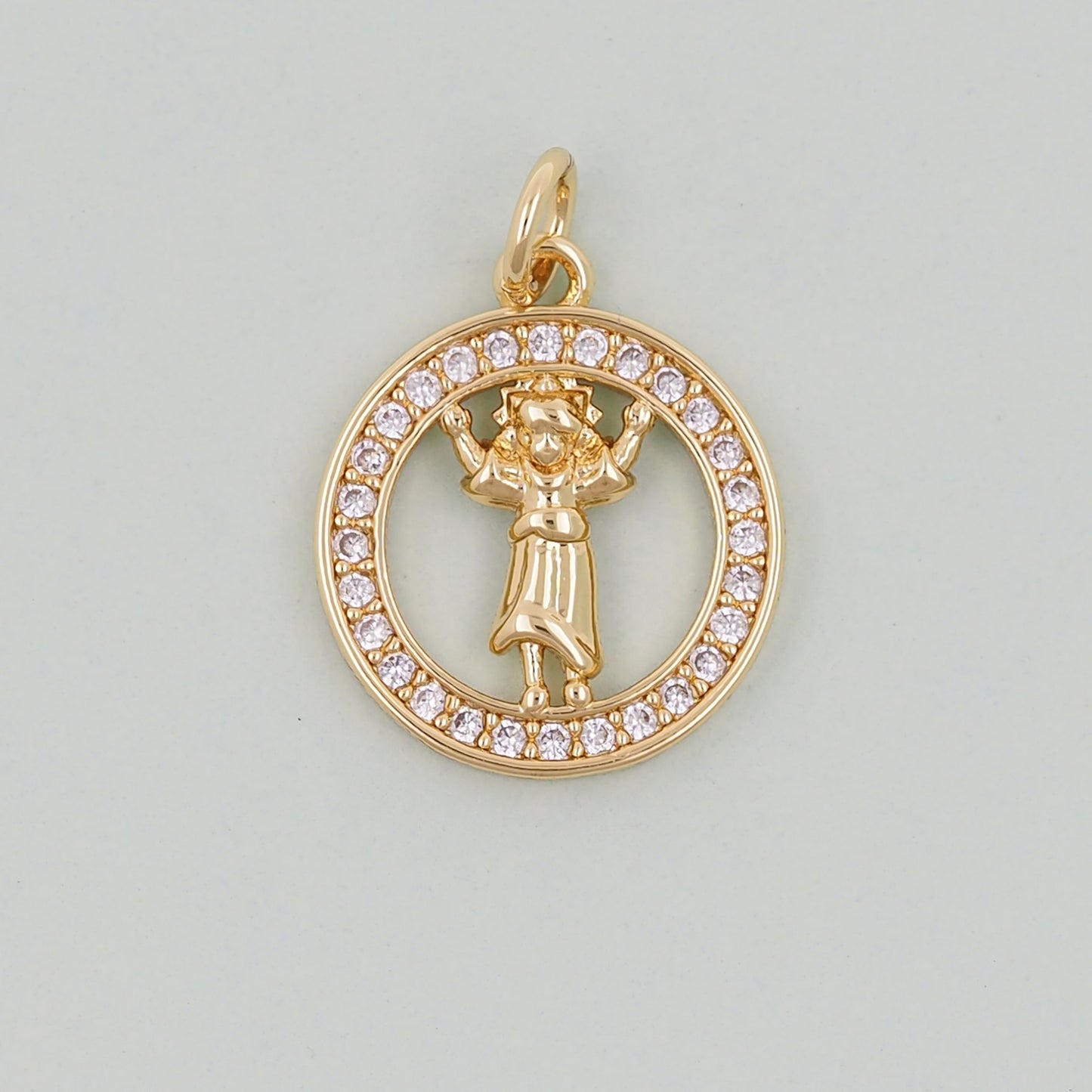 Gold religion Charms,18K Gold Filled religion Pendant,holy Charm Bracelet Necklace for DIY Jewelry Making Supply