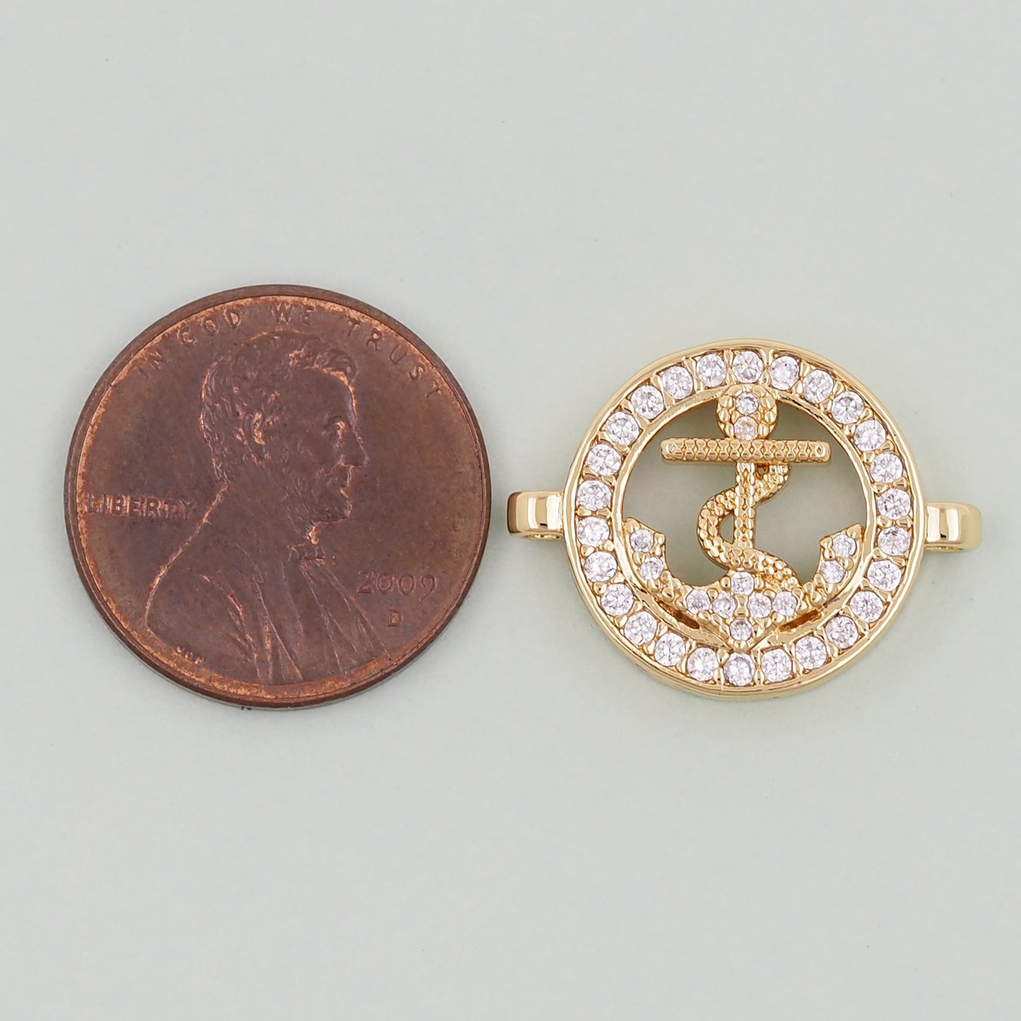 Gold Round Connector Charms,18K Gold Filled Round Pendant,Round Charm Bracelet Necklace for DIY Jewelry Making Supply