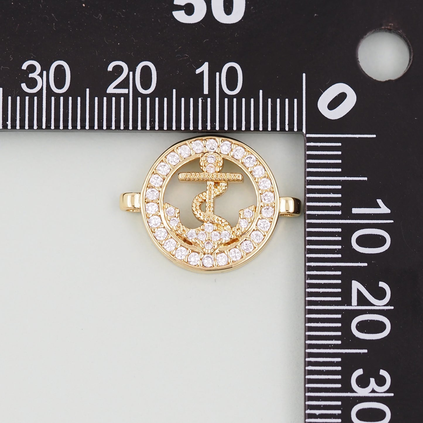 Gold Round Connector Charms,18K Gold Filled Round Pendant,Round Charm Bracelet Necklace for DIY Jewelry Making Supply