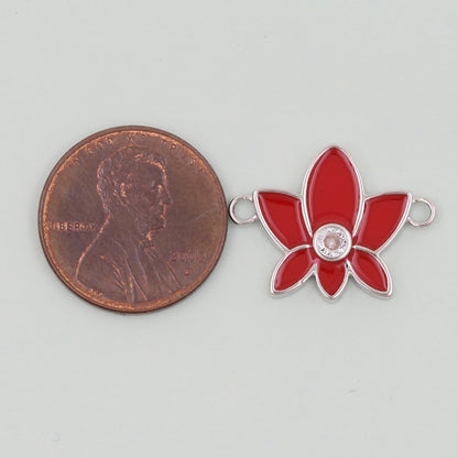 Gold Lotus Charms,18K Gold Filled Lotus Pendant,Flower Charm Bracelet Necklace for DIY Jewelry Making Supply
