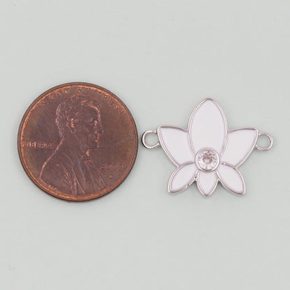 Gold Lotus Charms,18K Gold Filled Lotus Pendant,Flower Charm Bracelet Necklace for DIY Jewelry Making Supply