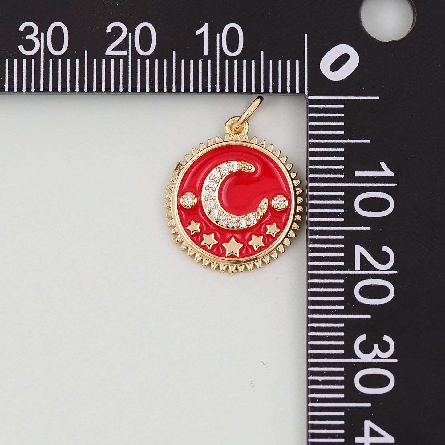 Gold Celestial Charms,18K Gold Filled Star Pendant,Moon Charm Bracelet Necklace for DIY Jewelry Making Supply