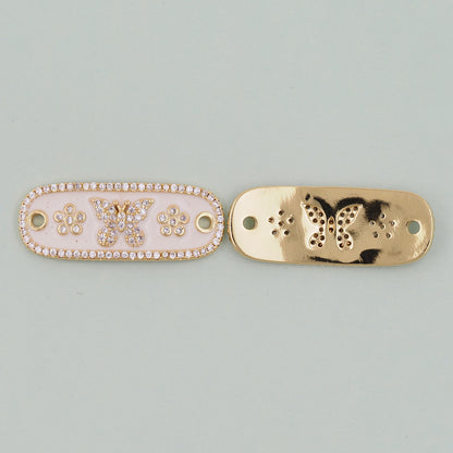 Gold Butterfly Connector Charms,18K Gold Filled Butterfly Pendant,insect Charm Bracelet Necklace for DIY Jewelry Making Supply