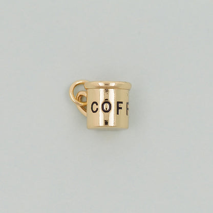 Gold cup Charms,18K Gold Filled cup Pendant,cup Charm Bracelet Necklace for DIY Jewelry Making Supply