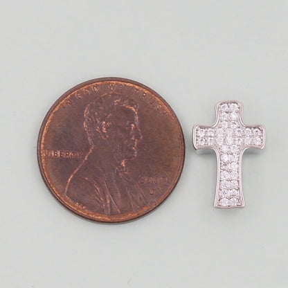 18K Gold Filled Cross Pendant,Cross Charm Bracelet Necklace for DIY Jewelry Making Supply
