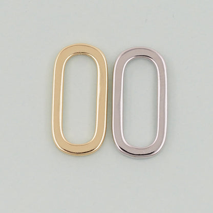 Gold rectangle Charms,18K Gold Filled Oval Pendant,rectangle Charm Bracelet Necklace for DIY Jewelry Making Supply