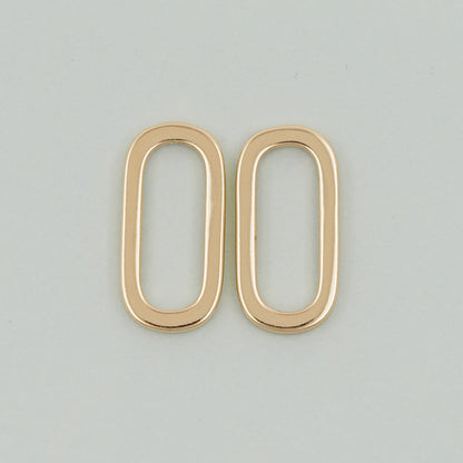 Gold rectangle Charms,18K Gold Filled Oval Pendant,rectangle Charm Bracelet Necklace for DIY Jewelry Making Supply