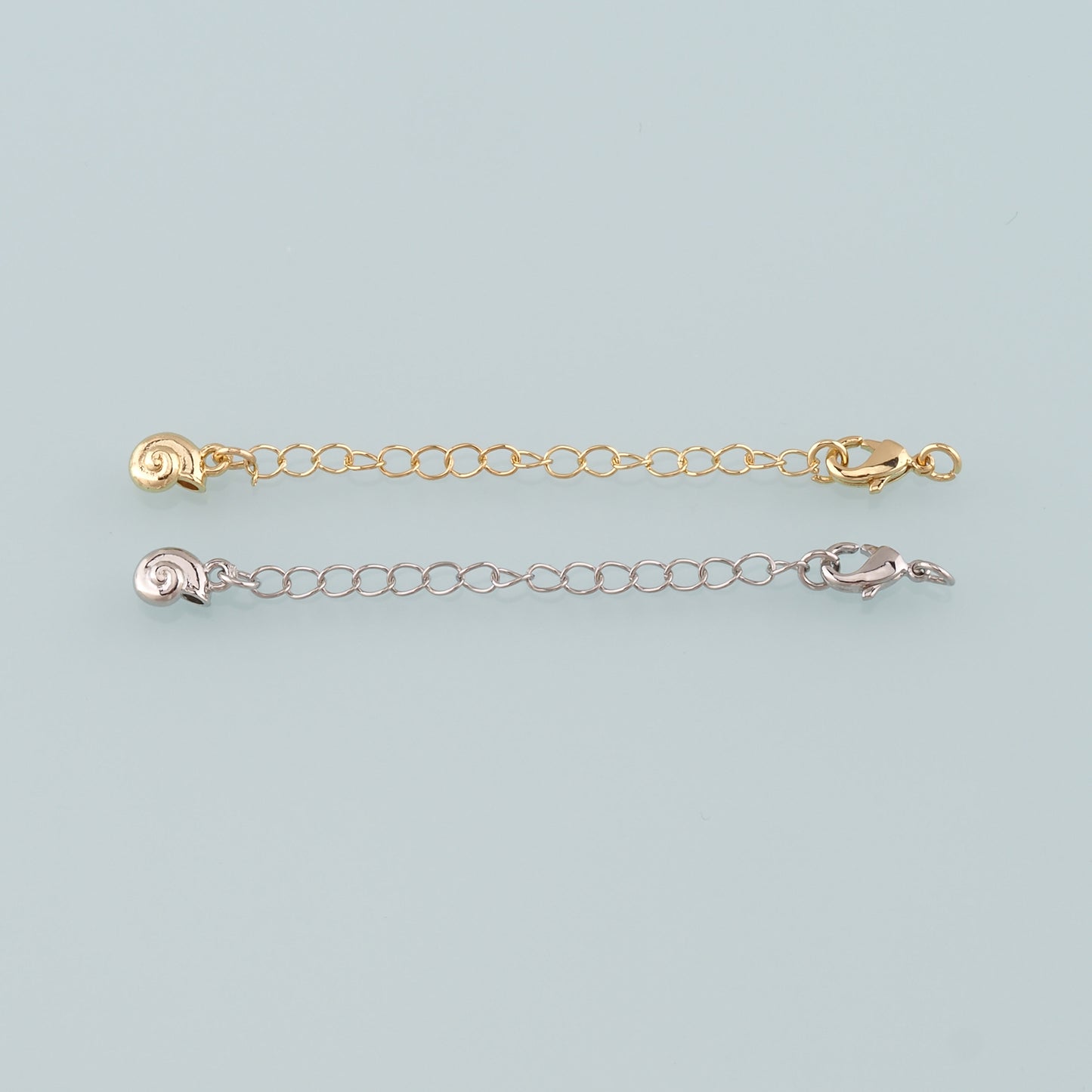 18K Gold Filled Shell Chain Extender for Necklace Bracelet Supply Component Findings Extenders Lobster Claw Clasps with Gold Extender Chain