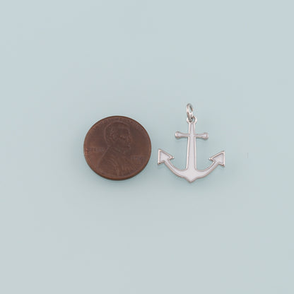 Gold Anchor Charms,18K Gold Filled Enamel Anchor Pendant Charm Bracelet Necklace for DIY Jewelry Making Supply