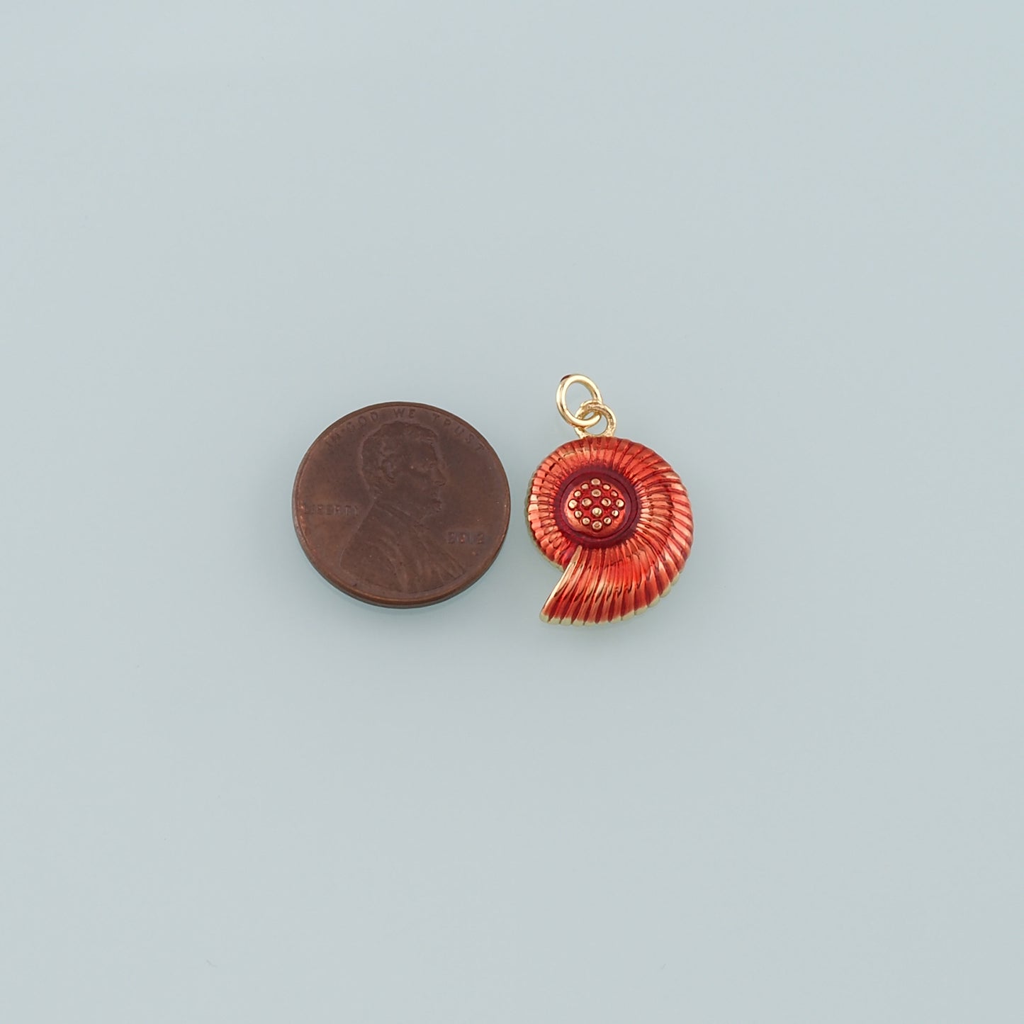 Gold Conch Charms,18K Gold Filled Conch Pendant,Enamel Conch Shell Charm Bracelet Necklace for DIY Jewelry Making Supply