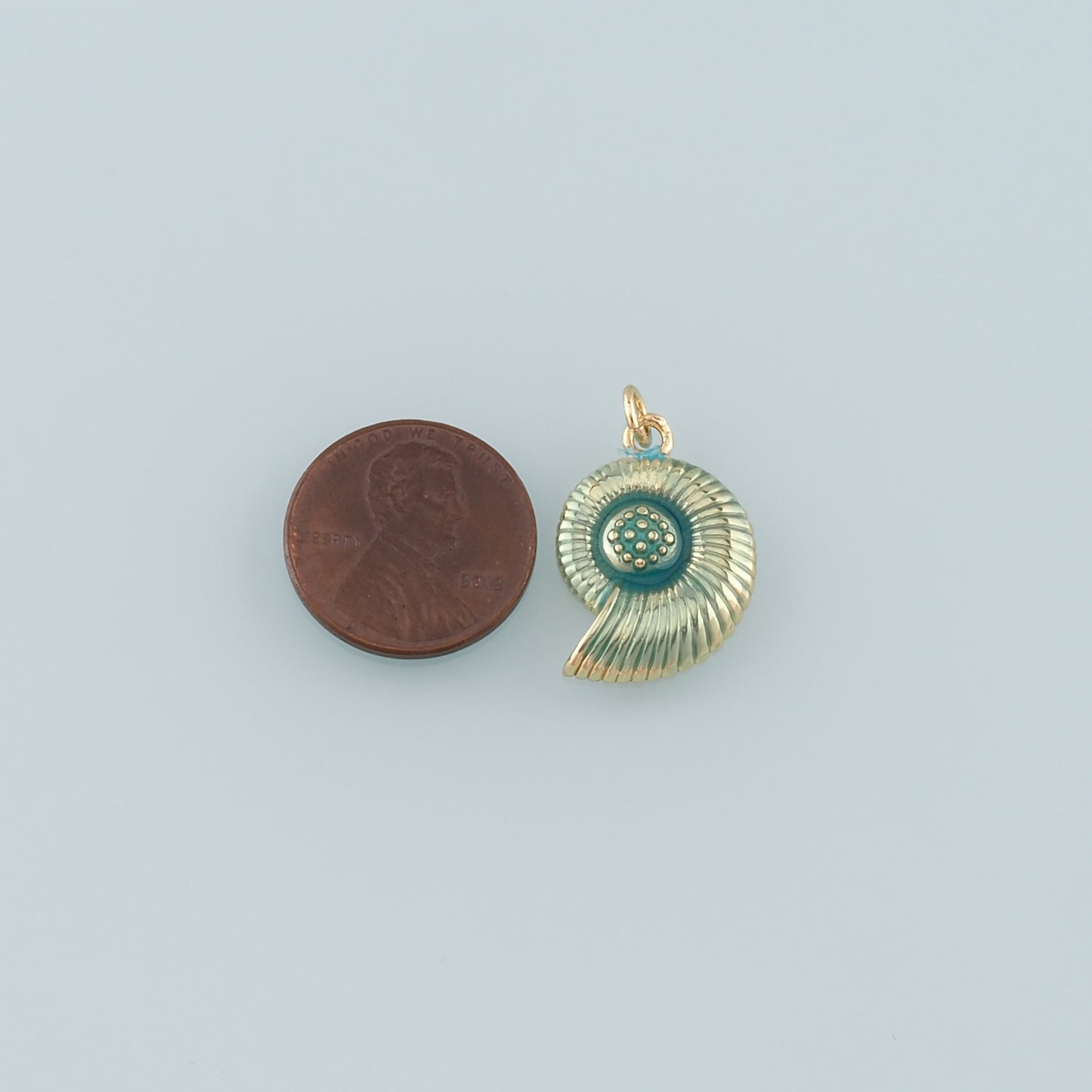 Gold Conch Charms,18K Gold Filled Conch Pendant,Enamel Conch Shell Charm Bracelet Necklace for DIY Jewelry Making Supply