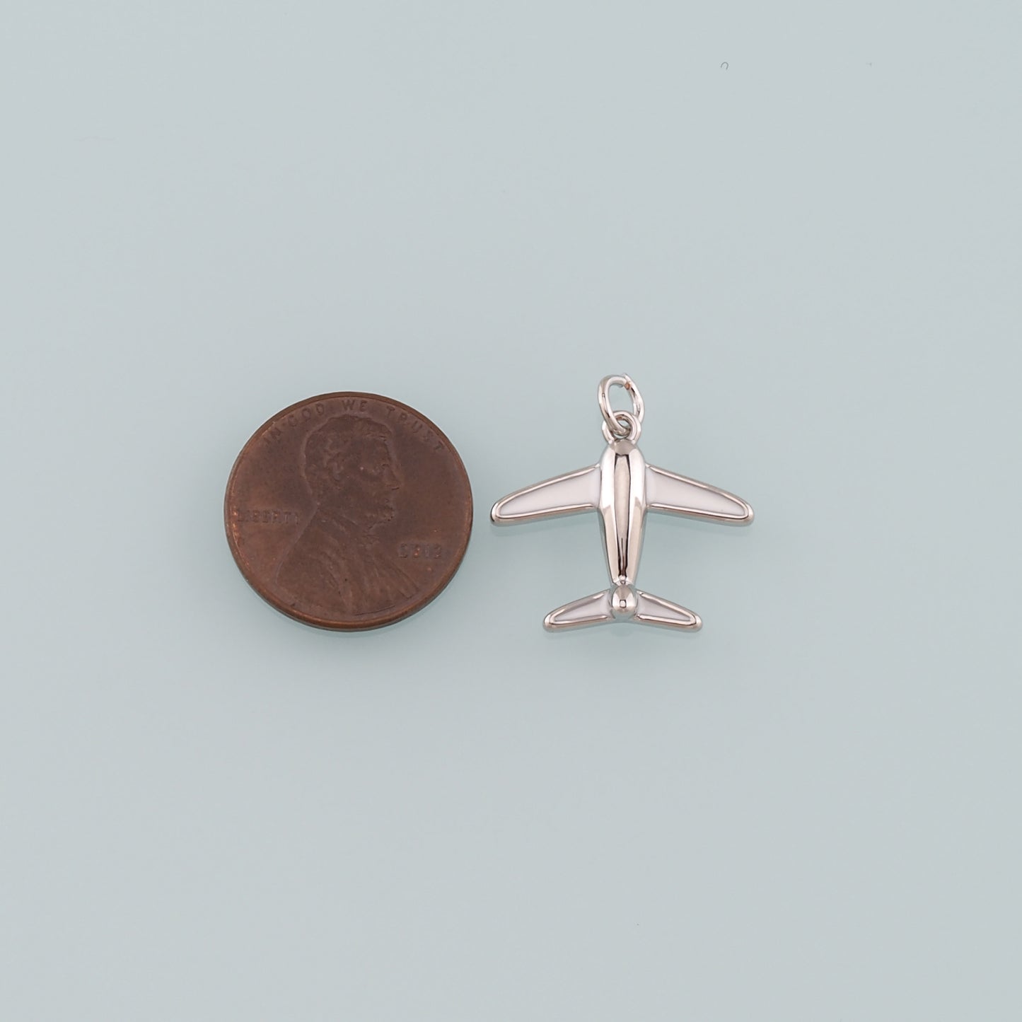 18K Gold Filled Airplane Pendant,Enamel Airplane Charm Bracelet Necklace for DIY Jewelry Making Supply