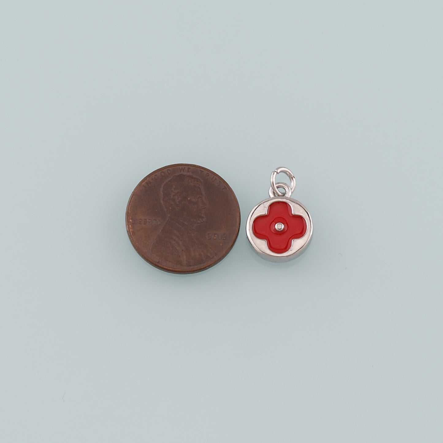 Gold Flower Charms,18K Gold Filled Flower Pendant,Enamel Flower Charm Bracelet Necklace for DIY Jewelry Making Supply