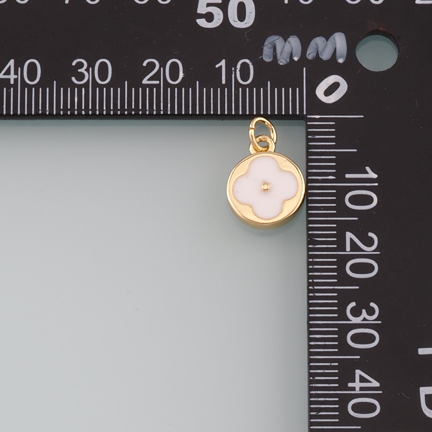 Gold Flower Charms,18K Gold Filled Flower Pendant,Enamel Flower Charm Bracelet Necklace for DIY Jewelry Making Supply