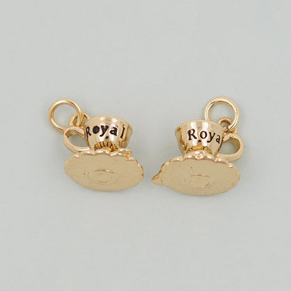 Gold cup Charms,18K Gold Filled cup Pendant,cup Charm Bracelet Necklace for DIY Jewelry Making Supply