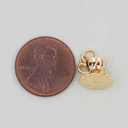 Gold cup Charms,18K Gold Filled cup Pendant,cup Charm Bracelet Necklace for DIY Jewelry Making Supply