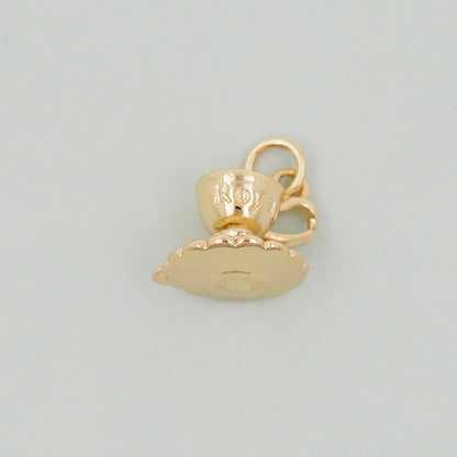 Gold cup Charms,18K Gold Filled cup Pendant,cup Charm Bracelet Necklace for DIY Jewelry Making Supply