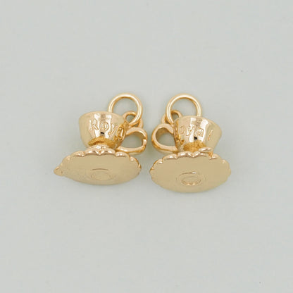 Gold cup Charms,18K Gold Filled cup Pendant,cup Charm Bracelet Necklace for DIY Jewelry Making Supply