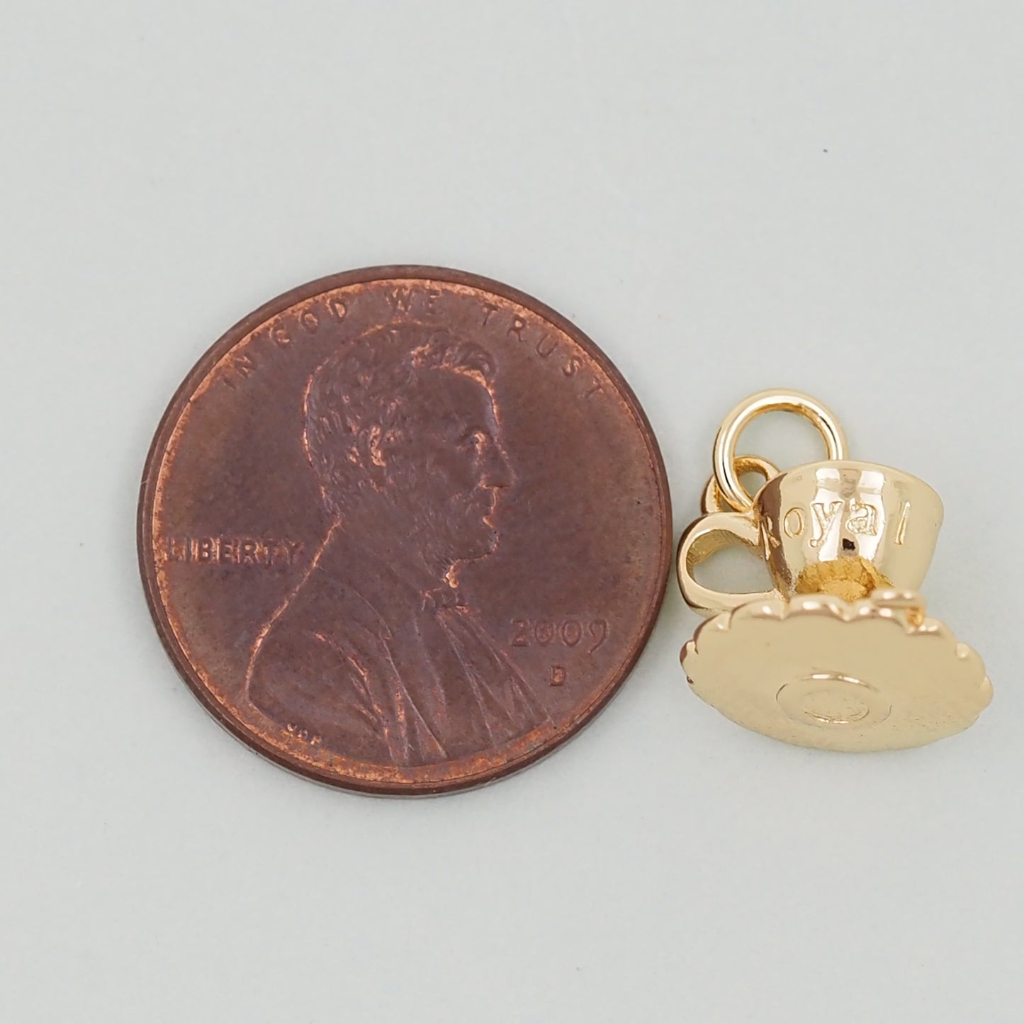 Gold cup Charms,18K Gold Filled cup Pendant,cup Charm Bracelet Necklace for DIY Jewelry Making Supply