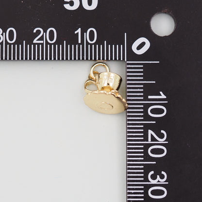 Gold cup Charms,18K Gold Filled cup Pendant,cup Charm Bracelet Necklace for DIY Jewelry Making Supply