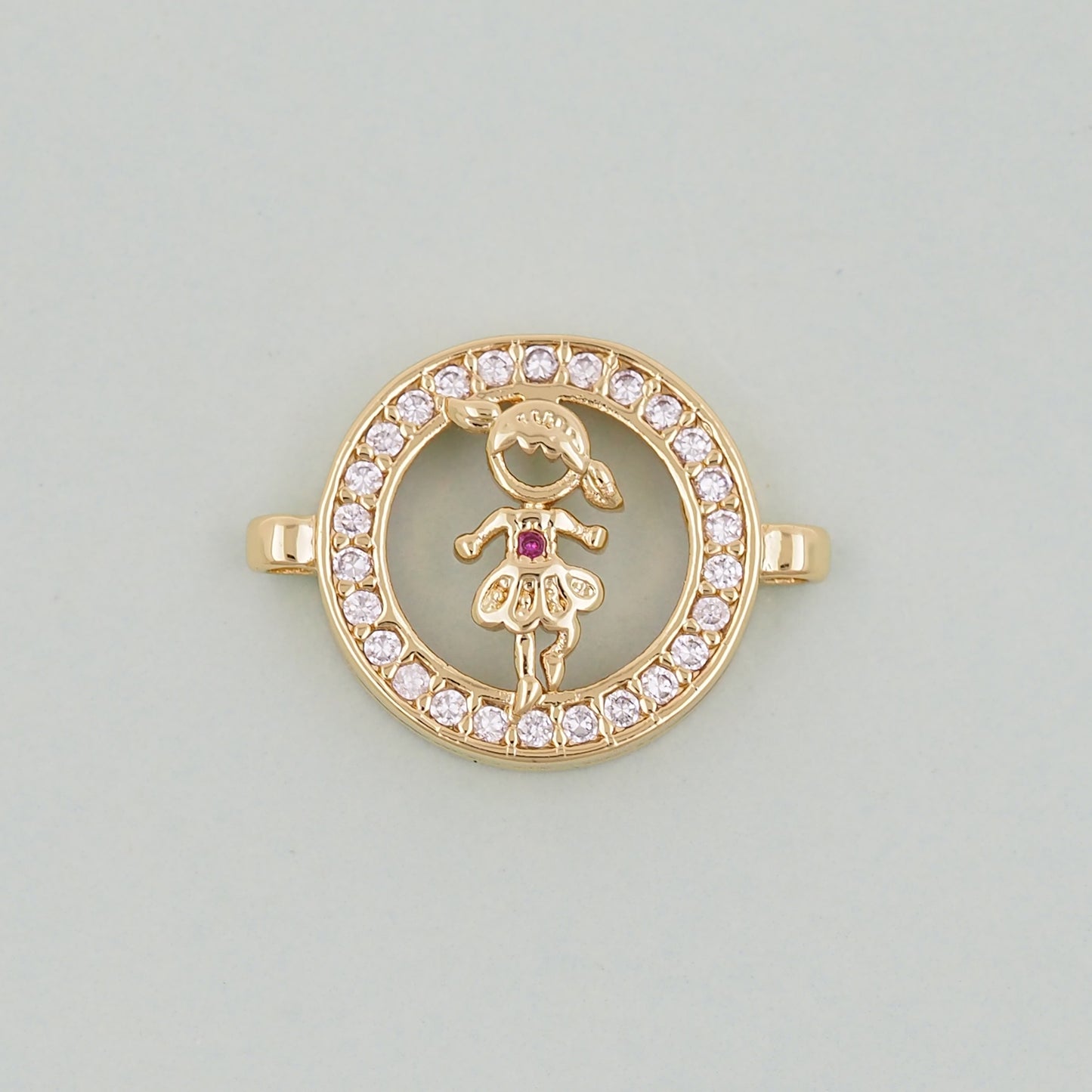 18K Gold Filled Boy Girl Pendant,Boy Girl Charm Bracelet Necklace for DIY Jewelry Making Supply