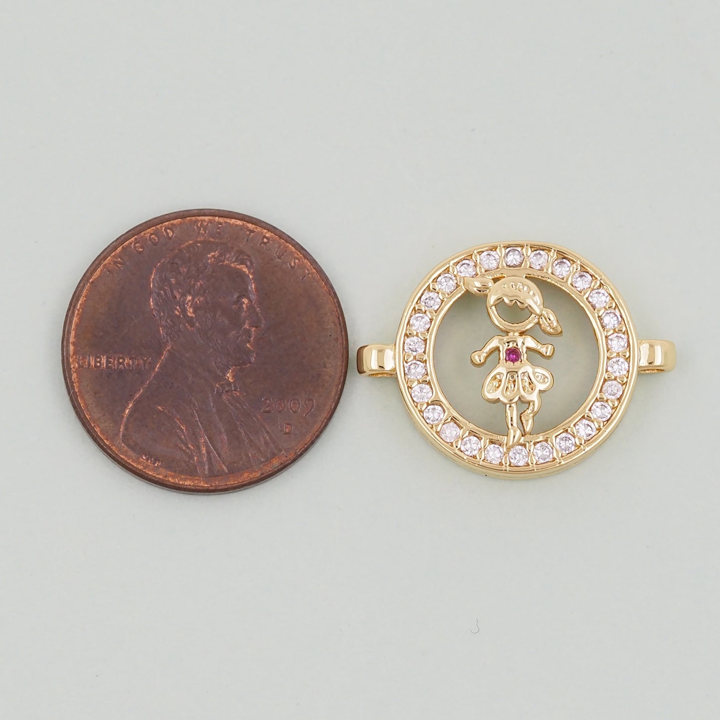 18K Gold Filled Boy Girl Pendant,Boy Girl Charm Bracelet Necklace for DIY Jewelry Making Supply