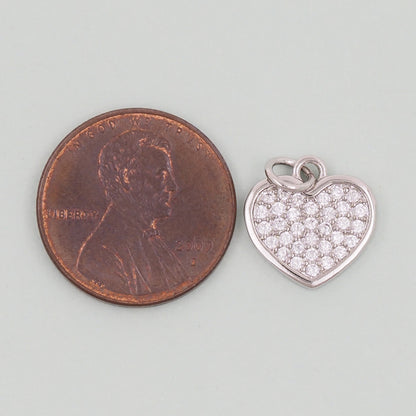 Gold Heart Charms,18K Gold Filled Heart Pendant,Heart Charm Bracelet Necklace for DIY Jewelry Making Supply