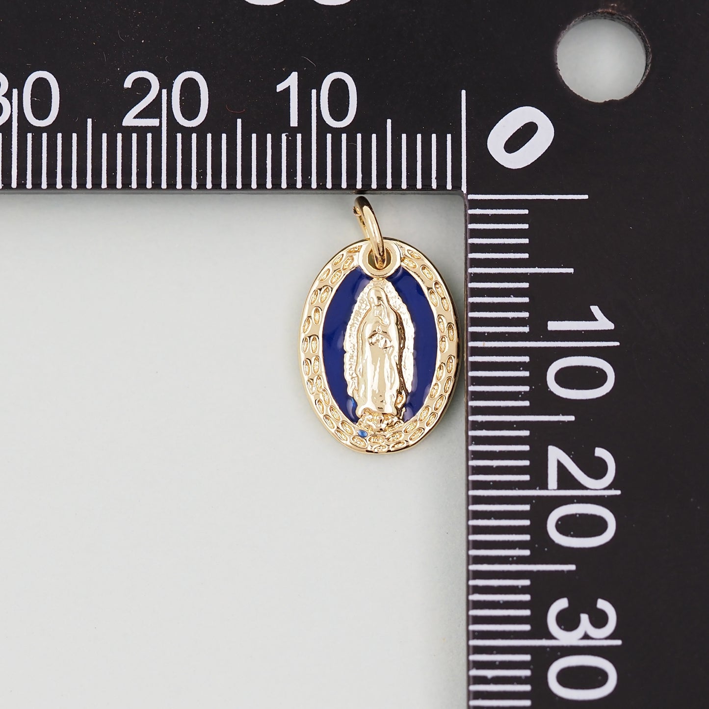Gold Our Lady of Guadalupe Charms,18K Gold Filled virgin mary Pendant Charm Bracelet Necklace for DIY Jewelry Making Supply